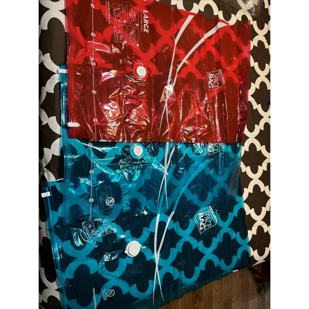 Space Bag Vacuum Seal Bags 3 Count Large In Pretty Colors **READ**open Box